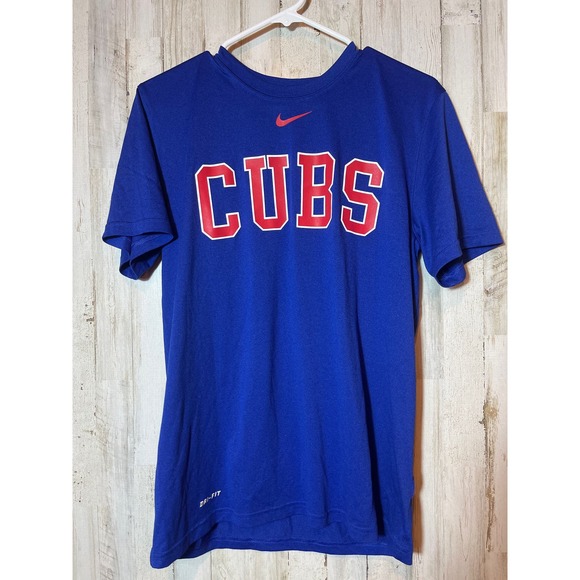 Cubs Nike Swoosh Dri Fit‎ Mens Medium Short Sleeve - Picture 1 of 3